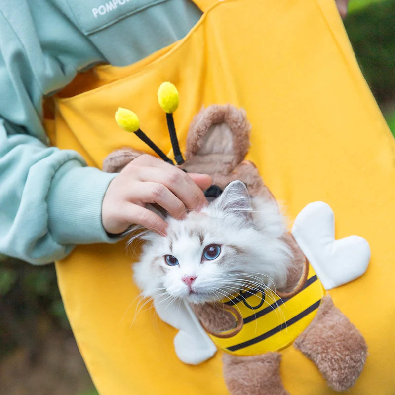 Arı Desenli Kedi Köpek Çantası